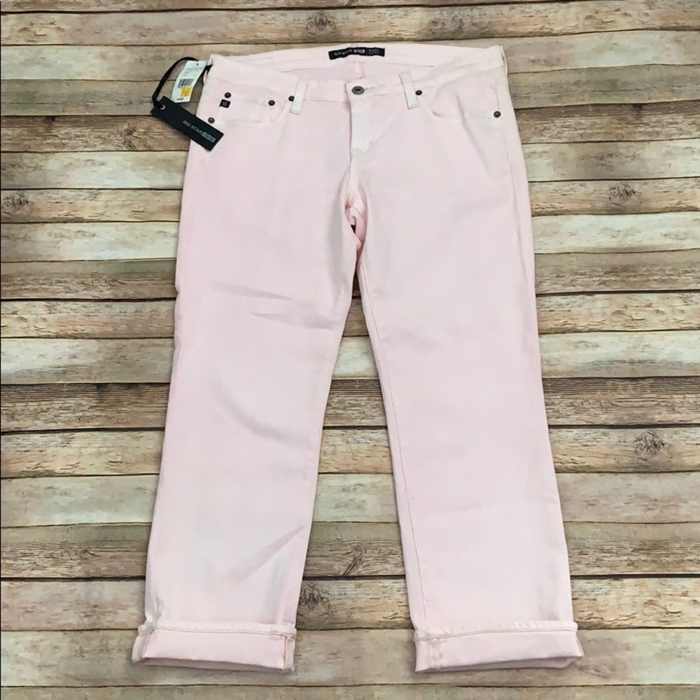 NWT Big Star Pink Rikki Cropped Jeans